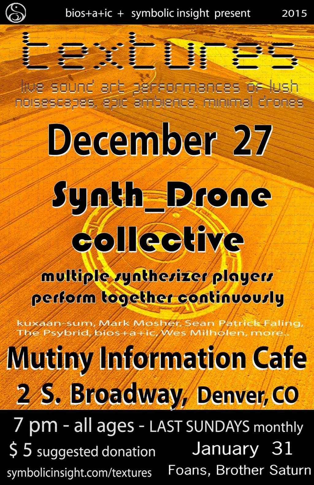 I’m Performing Sunday Dec 27th, 7pm at Mutiny Information Café in Denver