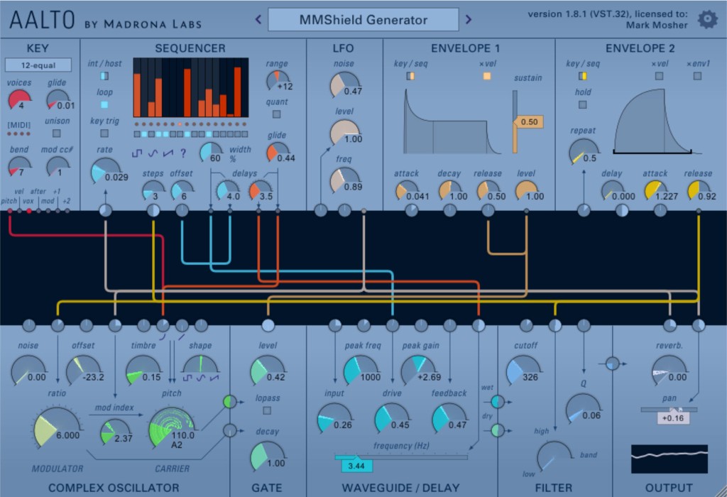 Video of Original Aalto Synth Patch “MM Shield Generator”